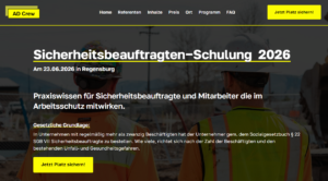 Arbeitssicherheit, Arbeitsschutz, Gesundheitsschutz, Brandschutz, Schulungen, Unterwerweiungen, Einweisungen, Qualifikationen, Gesundheit